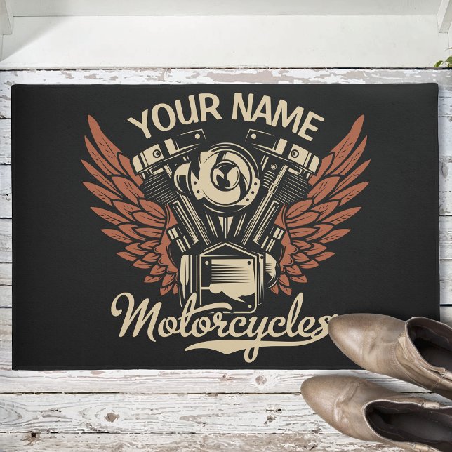 Paillasson Personnaliser Motocyclettes Motocyclettes Garage (Créateur téléchargé)