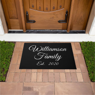 Paillasson Personnaliser Nom de famille du couple, année, num