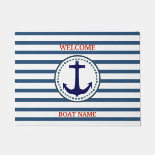 Paillasson Personnalisez la rayure nautique de nom de bateau