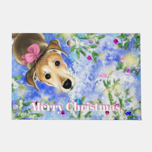 Paillasson Pet de Noël Pet Doormat (Devant)
