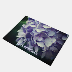 Paillasson Pétales à fleurs Blue Hydrangea Personnalisé