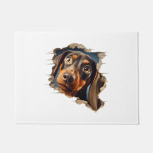 Paillasson Petit chiot dachshund mignon qui regarde
