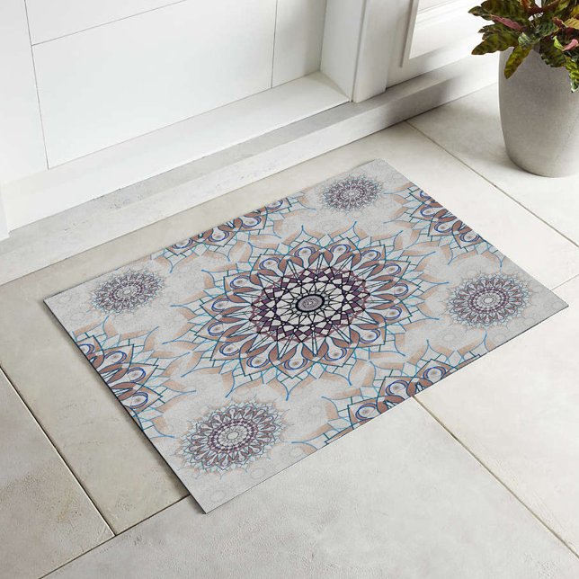 Paillasson Petit floral blanc tombé à la campagne (Créateur téléchargé)