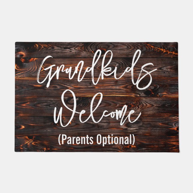 Paillasson Petits-enfants Bienvenue Parents Facultatif (Devant)