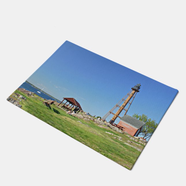 Paillasson Phare de Marblehead, Massachusetts Porte Mat (Incliné)