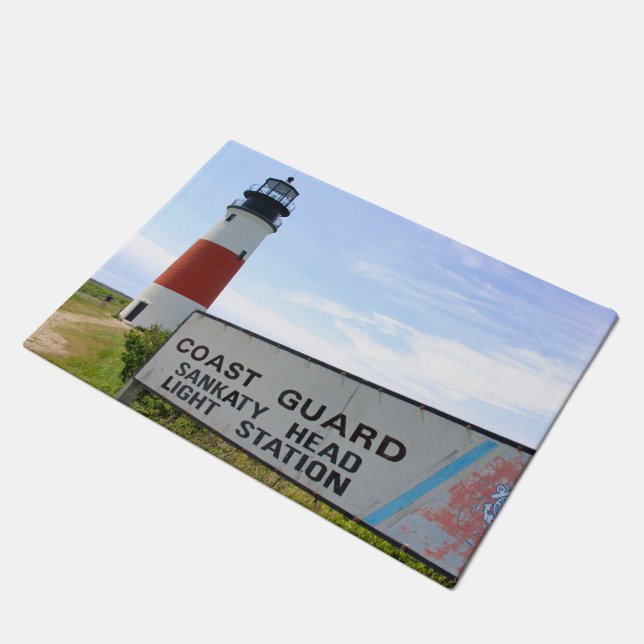 Paillasson Phare de Sankaty Head, Nantucket MA Porte Mat (Incliné)
