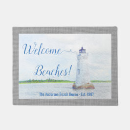 Paillasson Phare Welcome Beaches Aquarelle