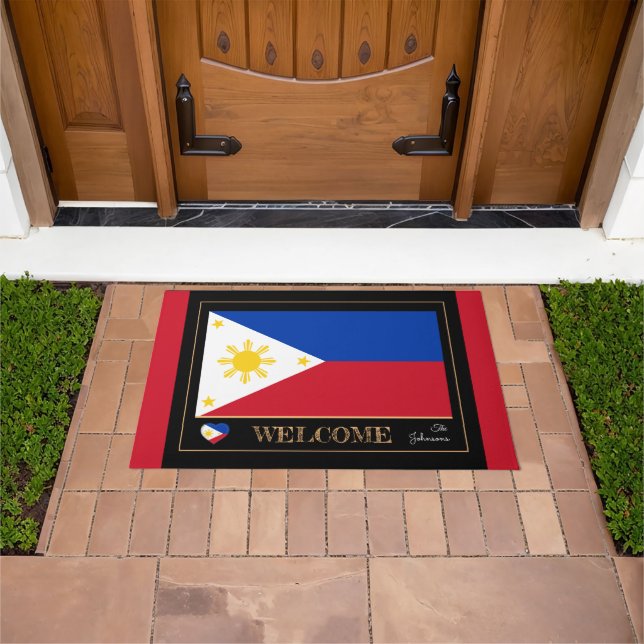 Paillasson Philippines & Philippine Drapeau maison/sports Bie (De plein air)