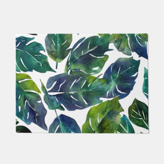 Paillasson Philodendron vert et bleu du feuillage Botanique