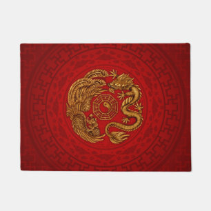 Paillasson Phoenix et Dragon avec bagua #4