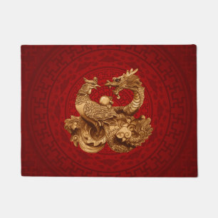 Paillasson Phoenix et Dragon en rouge