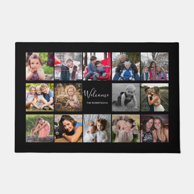 Paillasson Photo Collage Welcome Custom (Devant)