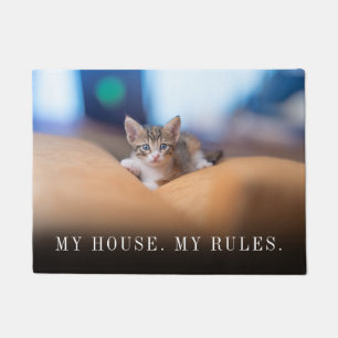 Paillasson Photo d'animal drôle Ma maison mes règles