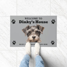 Paillasson Photo de Chien de Schanuzer Miniature Cute