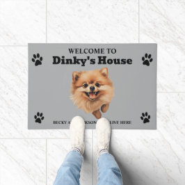 Paillasson Photo de chien mignon Pomeranian