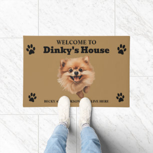 Paillasson Photo de chien mignon Pomeranian
