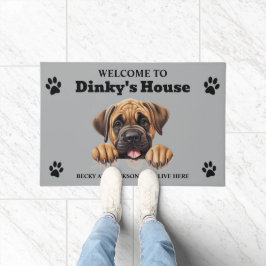 Paillasson Photo du chien mignon Mastiff