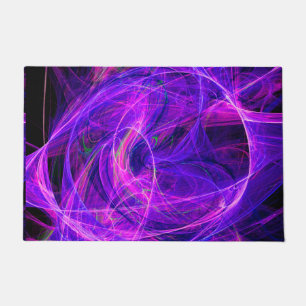 Paillasson PHOTON FROID Abstrait Violet Bleu Fractales, Frotl