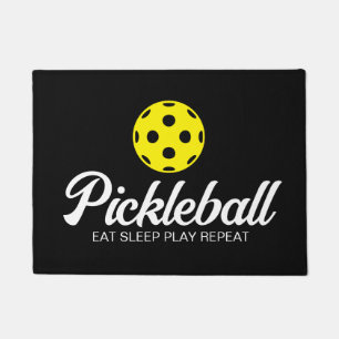 Paillasson Pickleball amant mat noir avec citation drôle