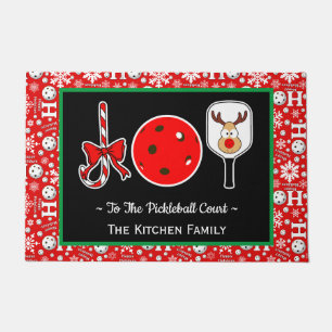Paillasson Pickleball Court Noël Joy Festive Entryway