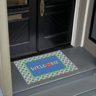 Paillasson Pickleball Summer Polka Dot Orange Green Blue Ball
