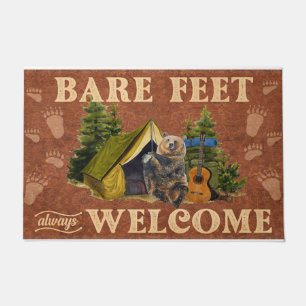 Paillasson Pieds nus - Porte d'accueil, mignonne Bear Go Camp