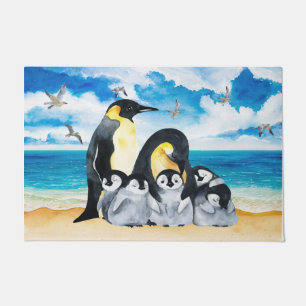 Paillasson Pingouin Famille Pantalon, Cadeau de chauffage dom