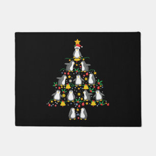 Paillasson Pingouin Noël Arbre Penguin Lumières de Noël
