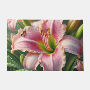 Paillasson Pink Daylily Floral
