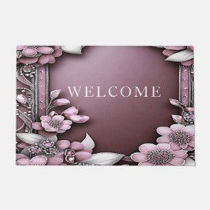 Paillasson Pink Floral Doormat