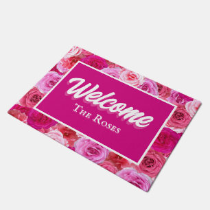 Paillasson Pink Floral - Entrée personnalisée Accueil