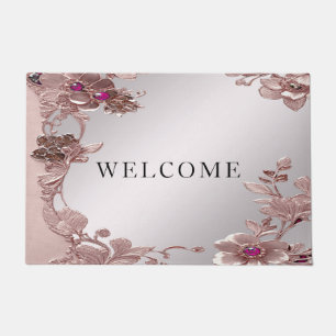 Paillasson Pink Ornate Floral