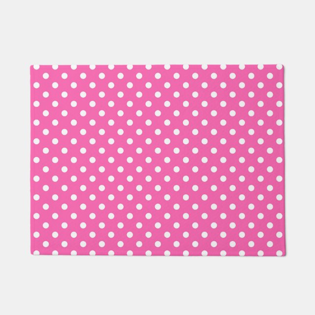 Paillasson Pink Polka Dot Breast Cancer Awareness Pattern (Devant)
