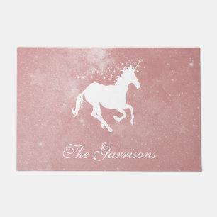 Paillasson Pink Unicorne - mat personnalisé
