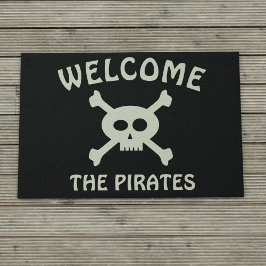 Paillasson Pirate Crâne et os croisés Accueil de la famille