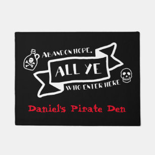 Paillasson Pirate Custom Abandon Espère Tous Ceux Qui Entrent