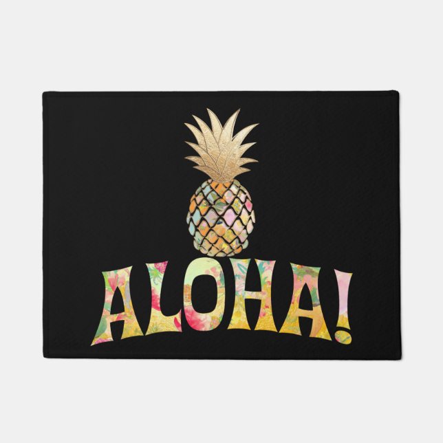 Paillasson PixDezines Aloha Pineapple/DO-IT-YOURSELF arrière  (Devant)