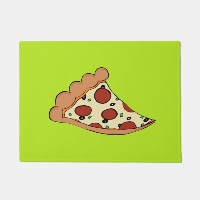 Paillasson Pizza slice mat de porte personnalisé (Devant)