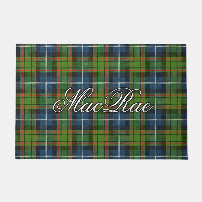 Paillasson Plaid de tartan écossais de chasse de MacRae de (Devant)