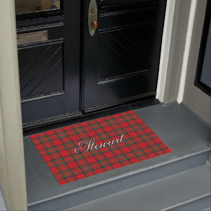 Paillasson Plaid de tartan écossais de Stewart de clan de vu