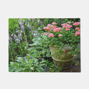 Paillasson Planteur rose de fleur de géranium