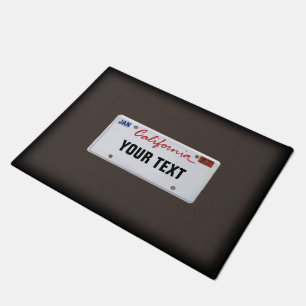 Paillasson Plaque de licence California (personnalisable)