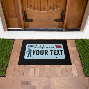 Paillasson Plaque de licence California Sasquatch