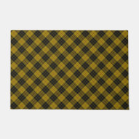 Plaque noire jaune tartan MacLeod