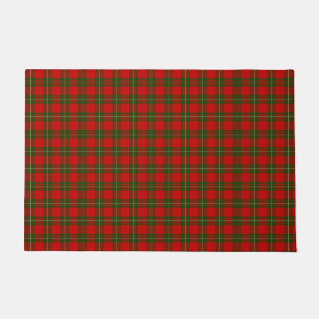 Paillasson Plaque vert rouge de tartan MacGregor (Devant)