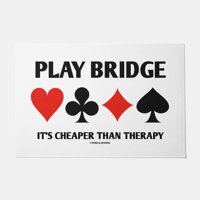 Paillasson Play Bridge C'est moins cher que les combinaisons  (Devant)