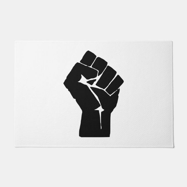 Paillasson Poing noir levé - Manifestation de résistance (Devant)