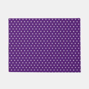 Paillasson Point Blanc Fond Violet Élégant à pois