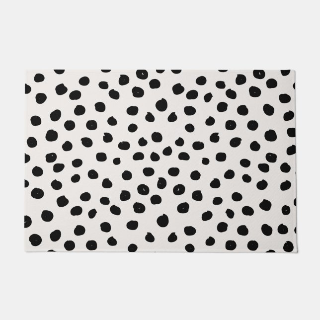 Paillasson Points posters de animaux Noir Et Blanc Dalmatie (Devant)