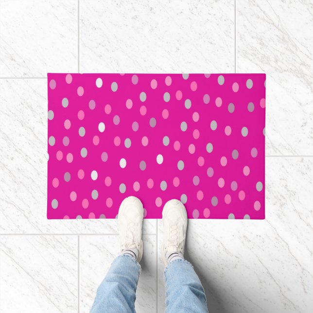 Paillasson Pois magenta (Intérieur)